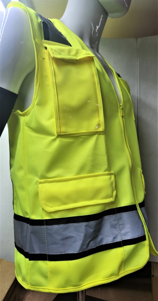 FX HIGH VISIBILITY Surveyor Two Tone Yellow Safety Vest Solid front & back
