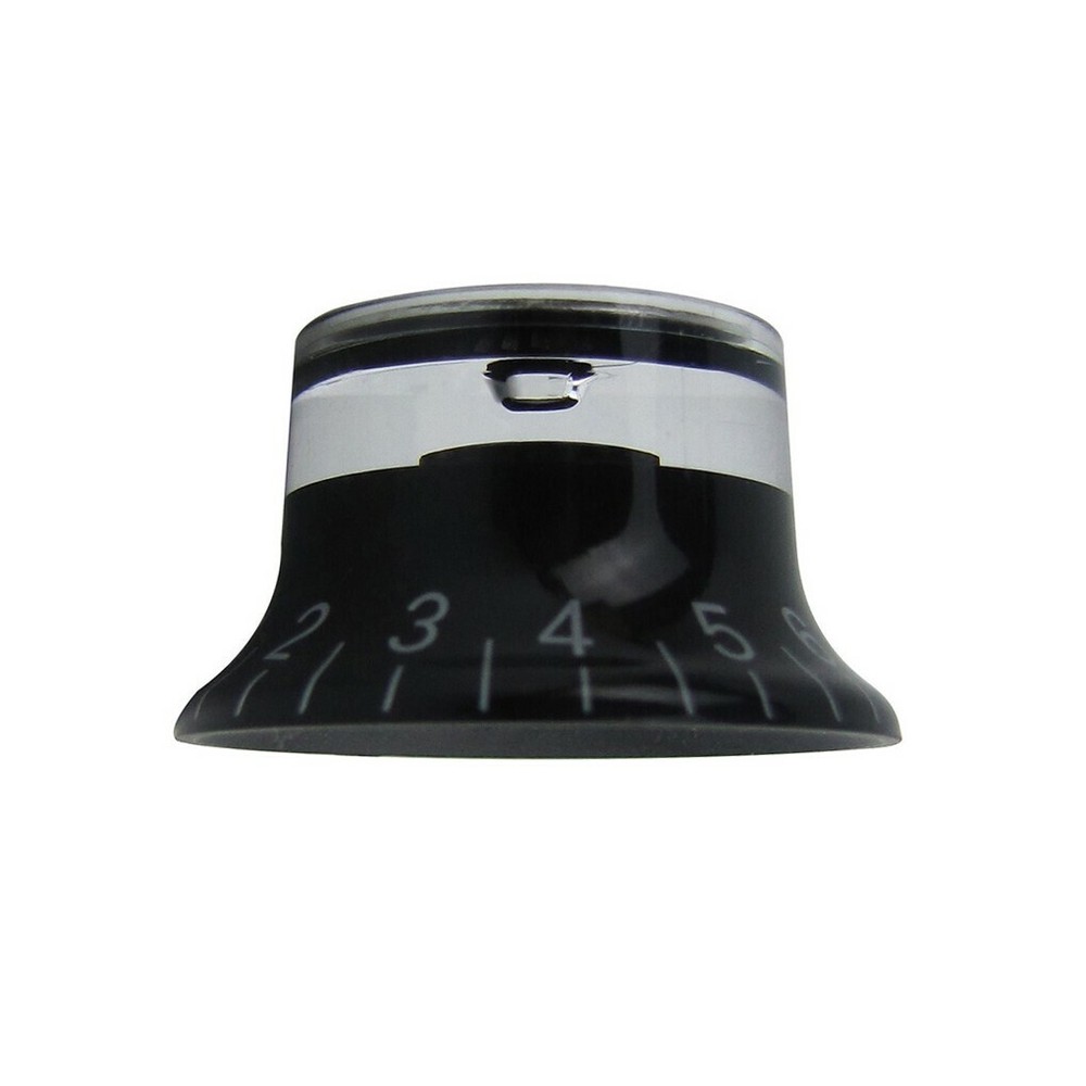 FLEOR Set of 100 Volume Knobs SG LP Guitar Control Knobs Aluminum Top Black