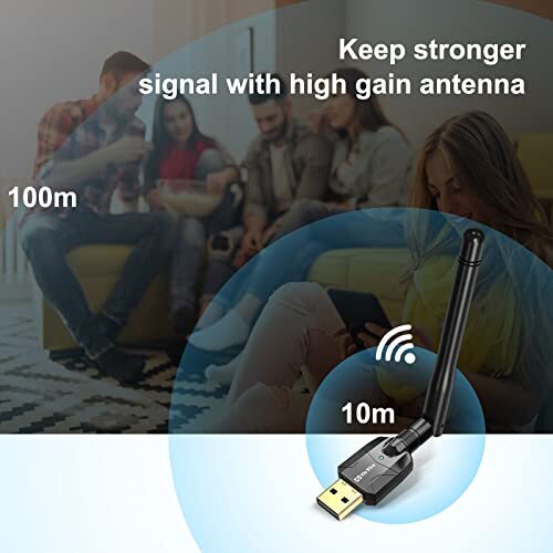 Long Range USB Bluetooth Adapter Wireless Bluetooth Transmitter for PC Desktop