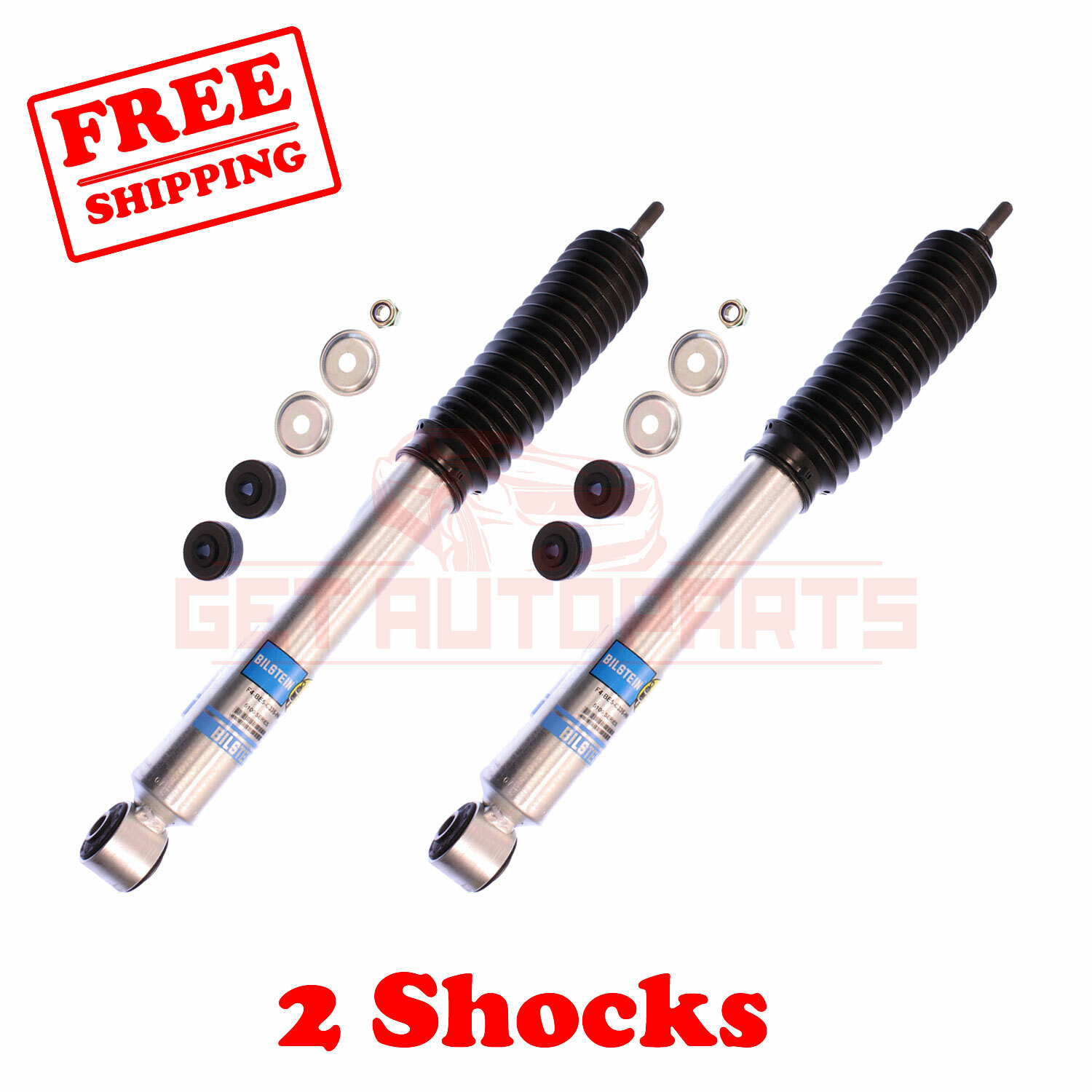Kit 2 Bilstein B8 5100 Front 0-2" lift shocks for FORD F-250 / F-350 4WD 05-`16