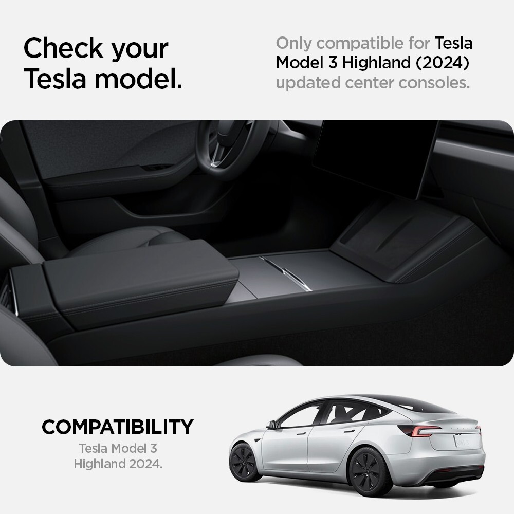 For Tesla Model 3 | Spigen Carbon Edition Center Console Organizer Tray