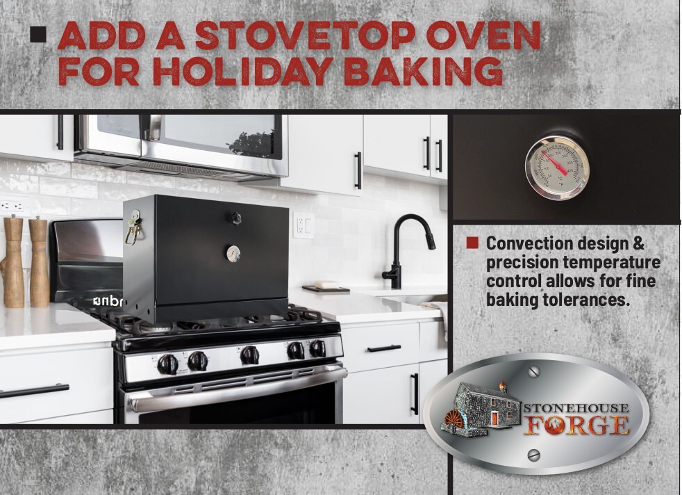 Off-Grid Stovetop Oven for BBQ Grill, Camping, RV, Hunting, Preppers (2nd)