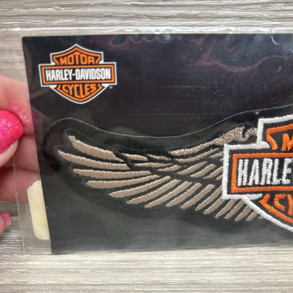 8" Harley Davidson Motorcycles - Straight Wings Medium Patch Emblem Jacket 2014