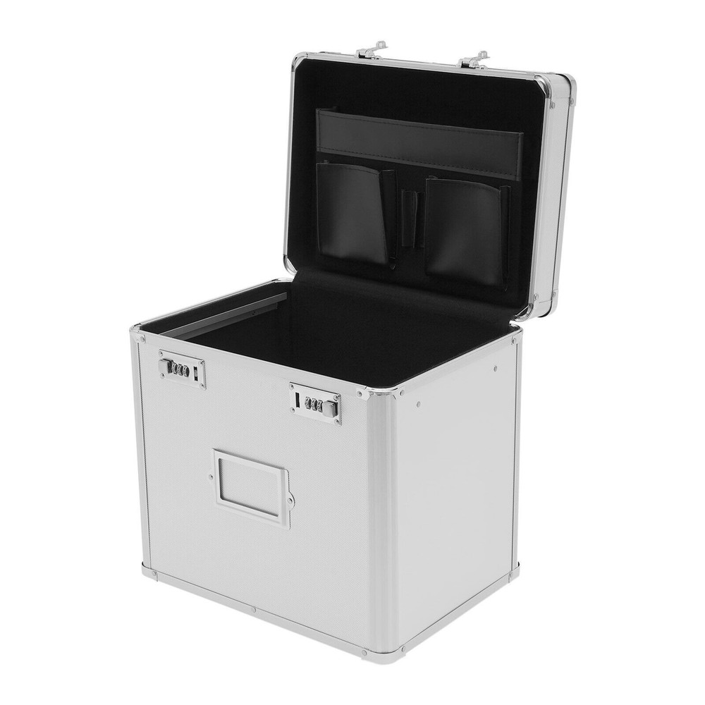 Portable Fireproof Document File Organizer Box Storage Filing Cabinet Safe Box