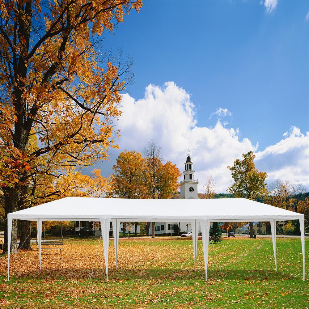 10'x30' Outdoor Canopy Tent Party Wedding Tent Pavilion 8 Removable Walls White