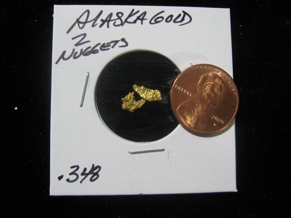 ALASKA GOLD .348 GRAM  2 NUGGETS