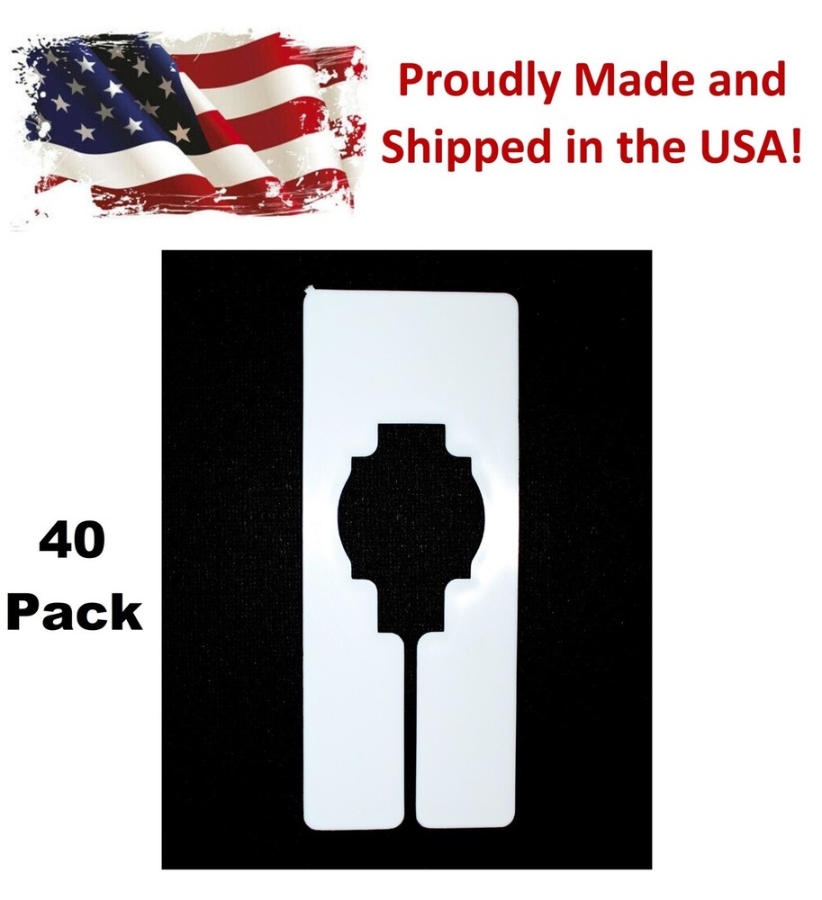Plastic 40 Blank Rectangular Size Dividers for Retail Clothing Racks