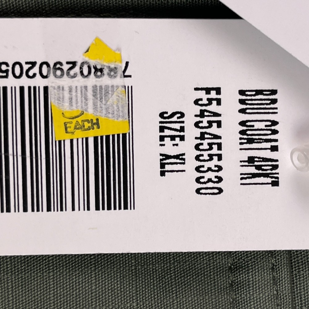 NEW BDU Propper Jacket - Olive - X-Large Long