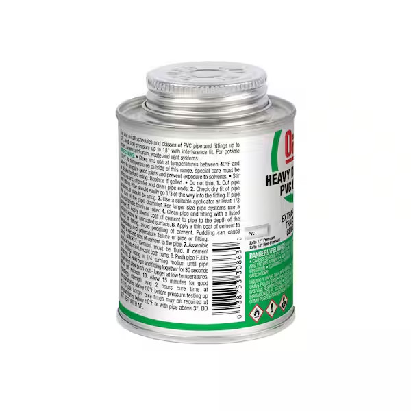 8 Oz. Heavy-Duty Clear PVC Cement