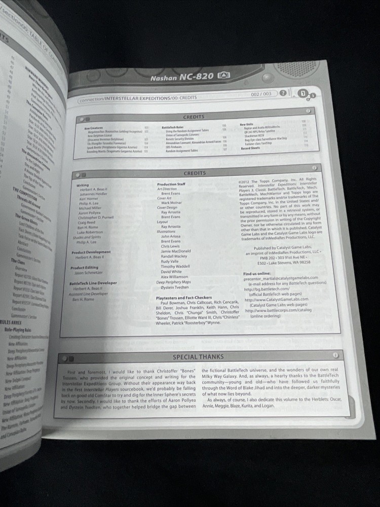 Battletech Interstellar 2012 Players 3 - Interstellar Expeditions 35308