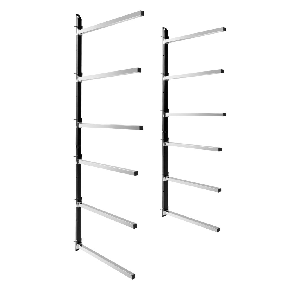 6 Place Wall Mount Bumper Rack Stand Auto Body Bumper Storage Rack Adjustable