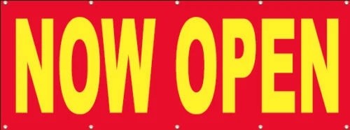 NOW OPEN Sign Sticker Decal XV