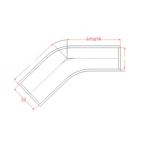 45 Degree Elbow Silicone Coupler Hose Turbo Intercooler Radiator Pipe Tube