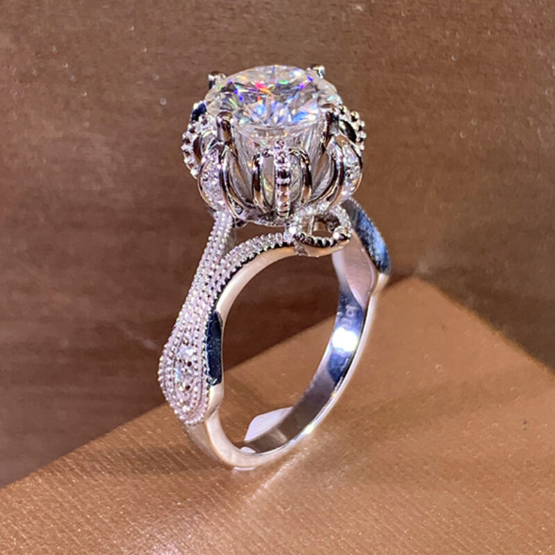 Fashion 925 Silver Filled Ring Women Cubic Zircon Wedding Jewelry Gift Sz 6-10