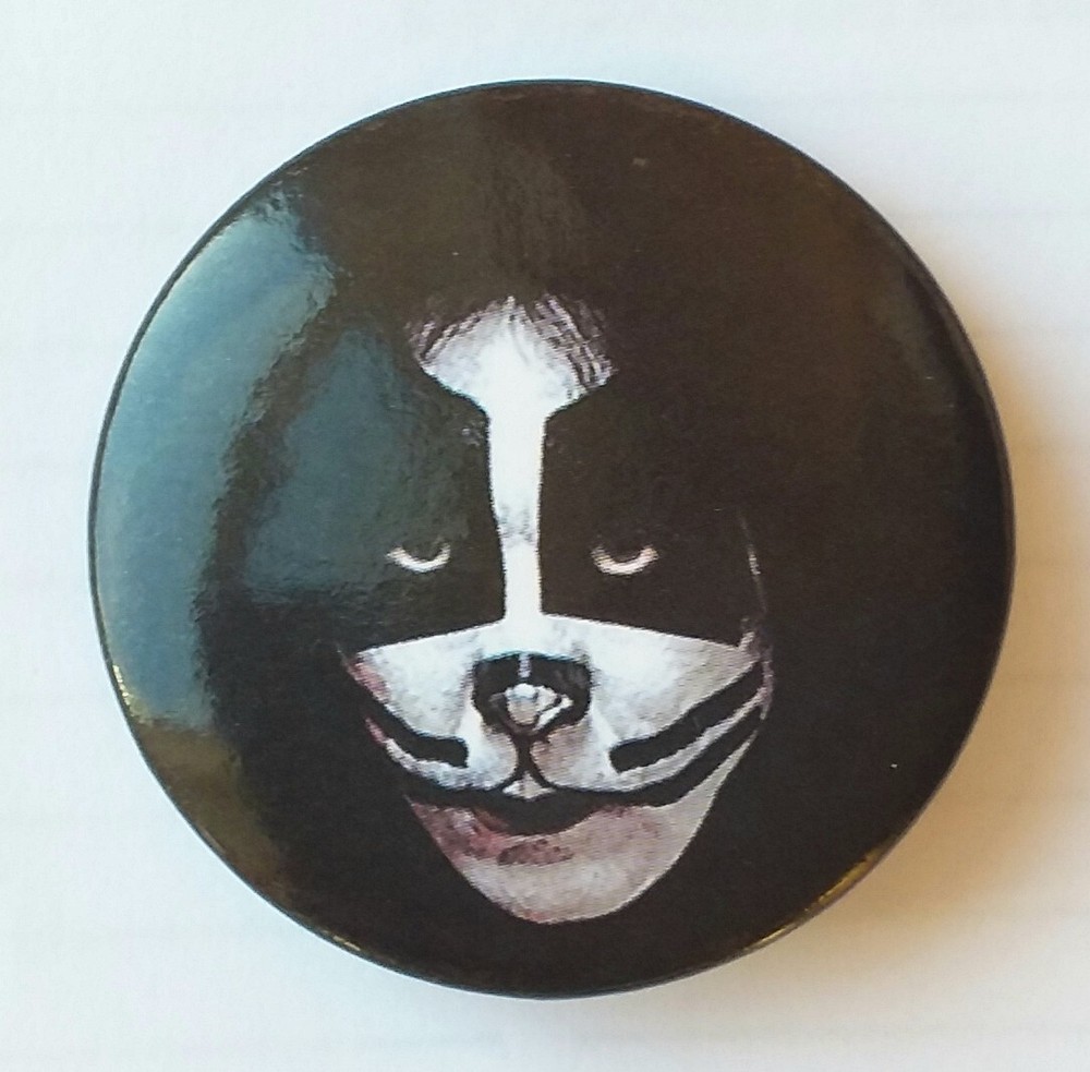 KISS PETER CRISS LARGE BUTTON BADGE 3.8cm 1.5" The Catman Heavy Rock Metal Alive