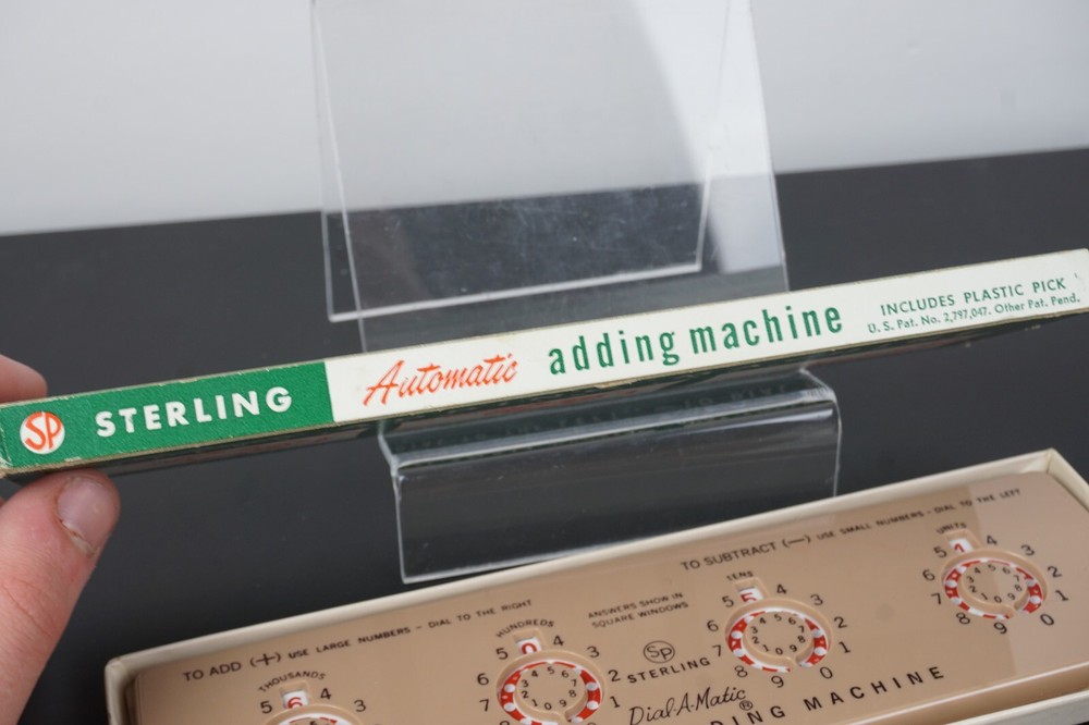 Sterling "Add-It' Automatic Adding Machine Ca. 1960 in Original Box