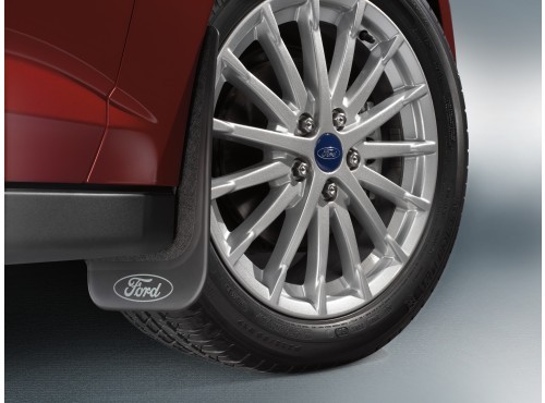 Ford® Black Flat Splash Guard Mud Shield Protector Flaps Front Pair 2pc Set