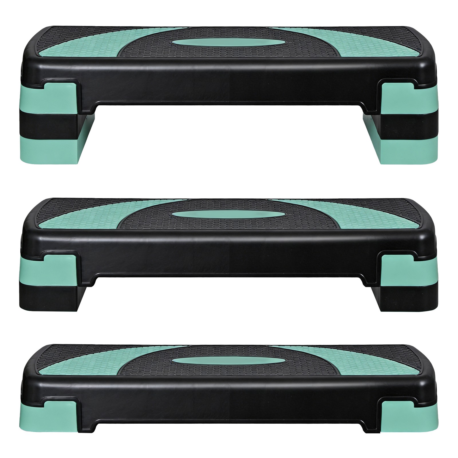 31" Aerobic Step Platform Stepper Adjust 4"-6"-8" Fitness Step Exercise w/Risers