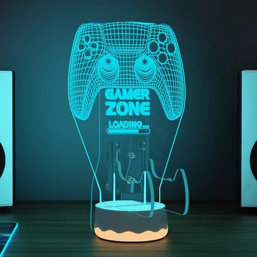 Light up Headset and Controller Stand, 16 Colors 3D LED Lights Gamepad