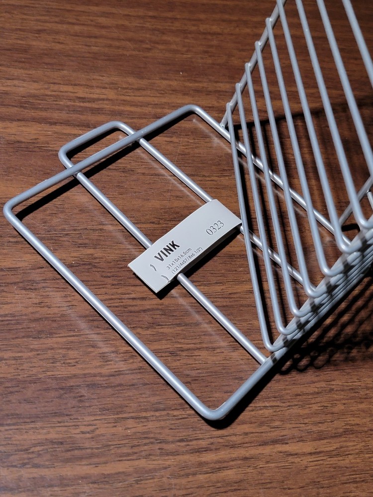 IKEA Vink Metal 20 CD Stackable Rack Holder Silver