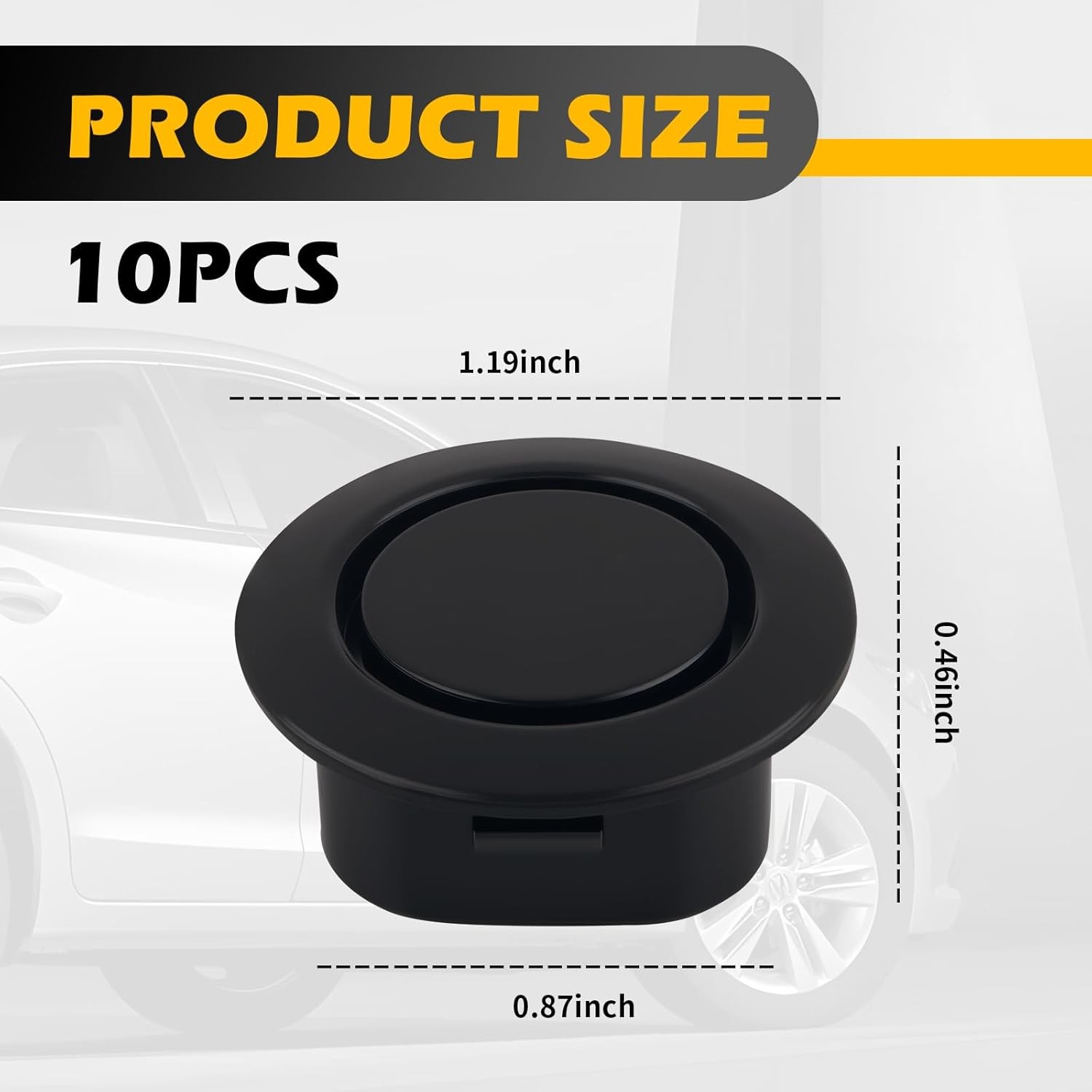 10PCS Car Bumper Hole Plugs Cover Parking Sensor Radar Holes Dustproof