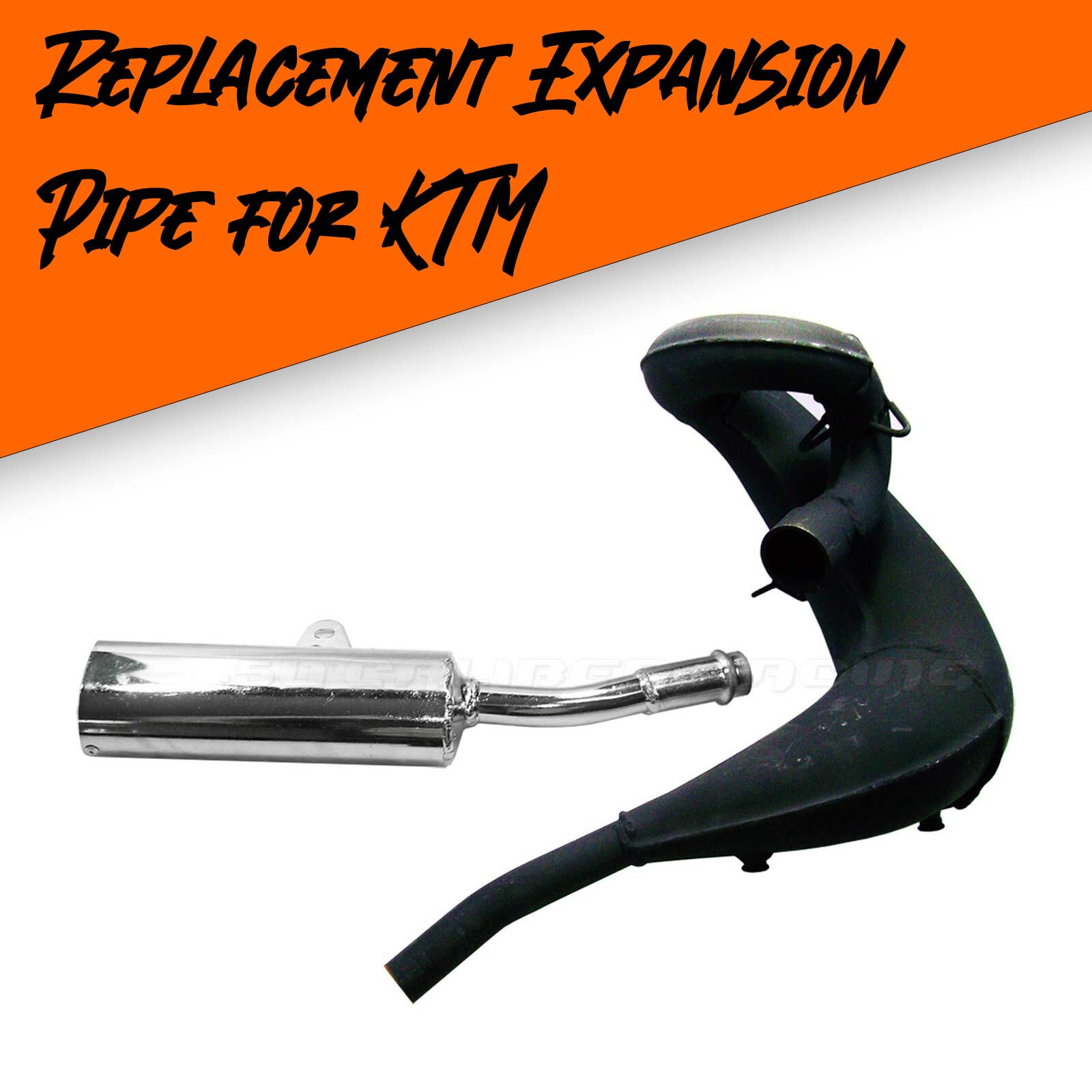 Replacement for KTM 50 SX Exhaust Pipe with Aluminum Silencer