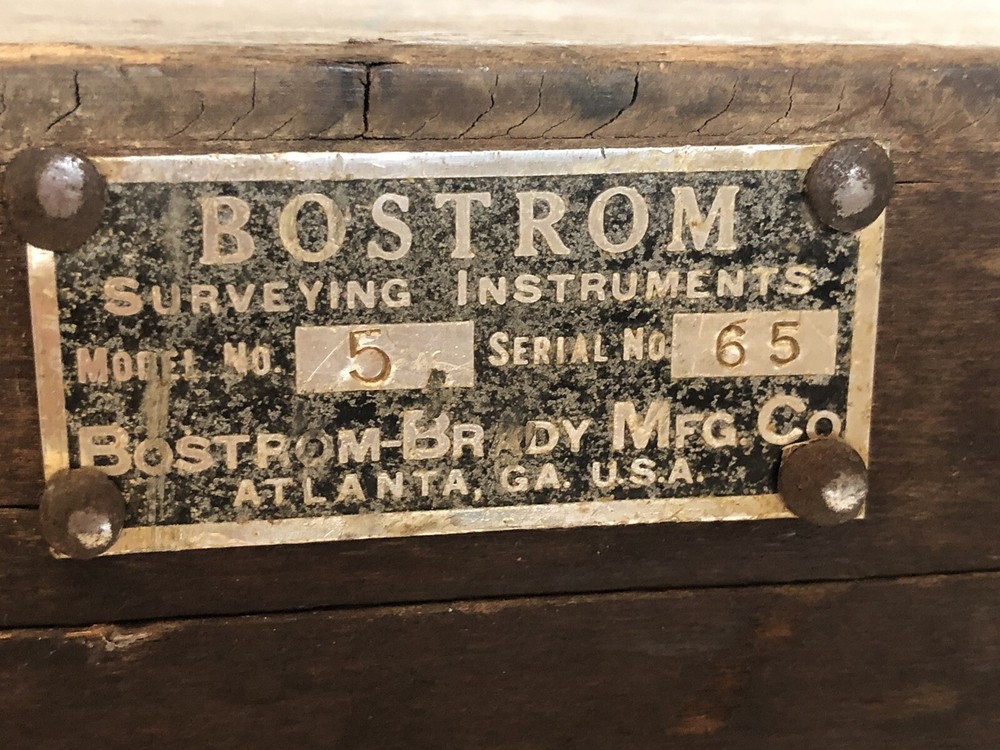 BOSTROM SURVEYING INSTRUMENT MODEL 5 TRANSIT