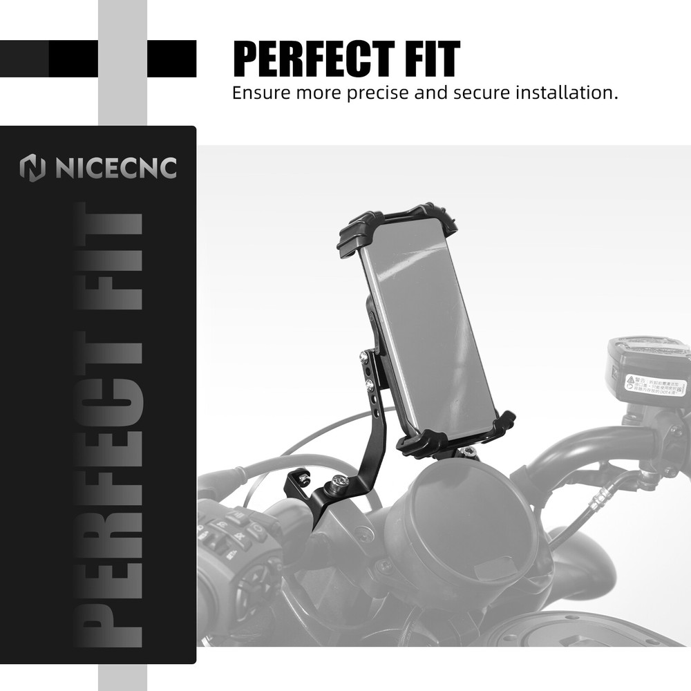 Phone Holder Mount Quick Release Mechanical Universal Fit 1" 1.25" Handlebar