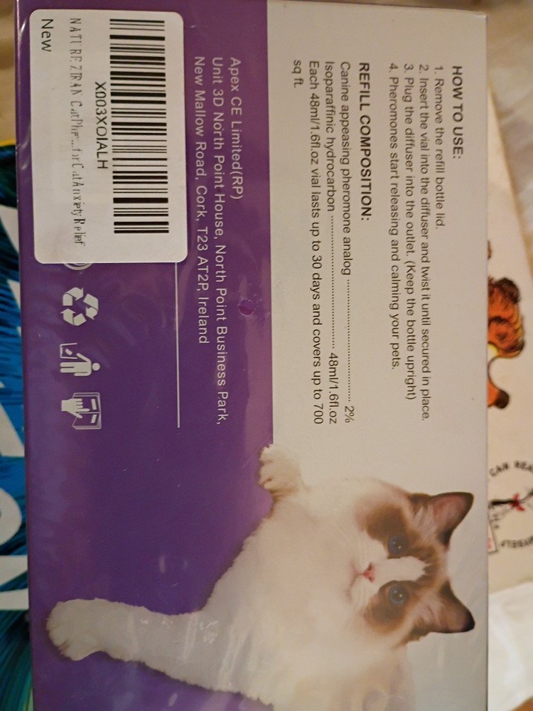 Pabedo Calming pheromone Diffuser Kit And 2 Refills for cats