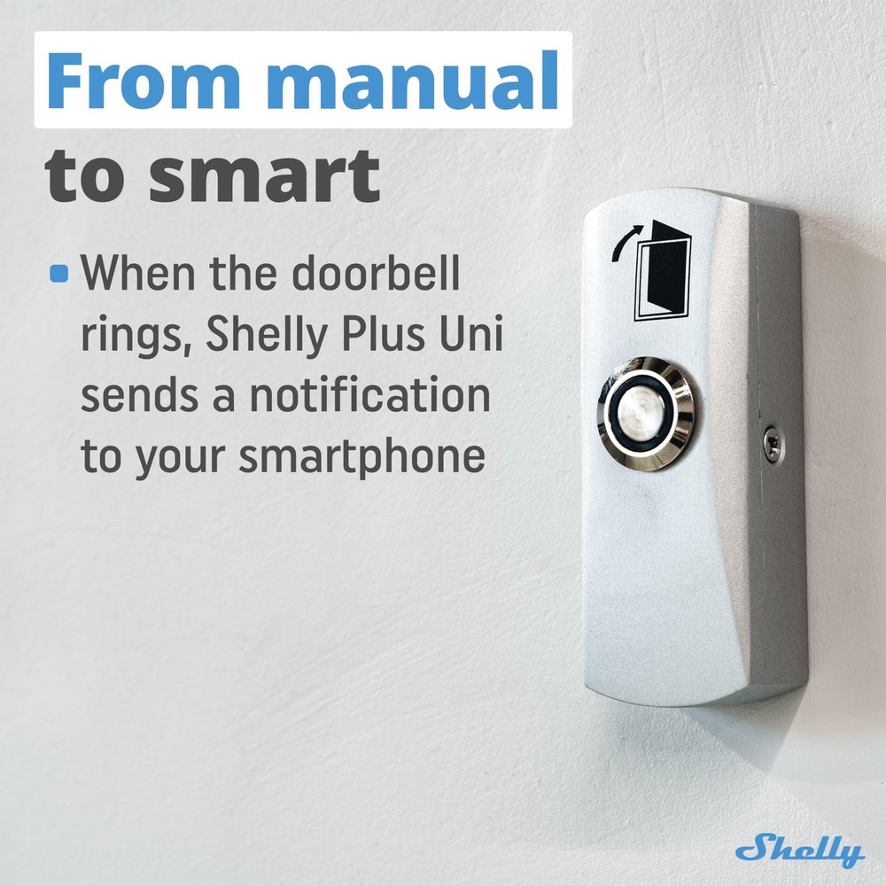 Shelly Plus Uni | Smart Wi-Fi and Bluetooth Operated Module with Dry...