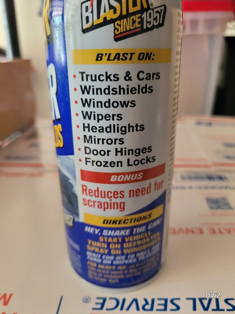 Blaster De-Icer for Windshields.