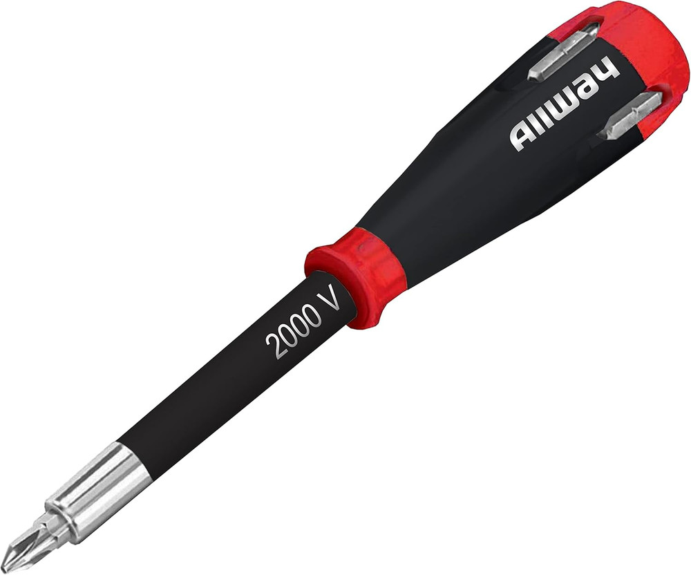 SD41 5-In-1 Lightweight Safety Shockproof Screwdriver with 4 Bits