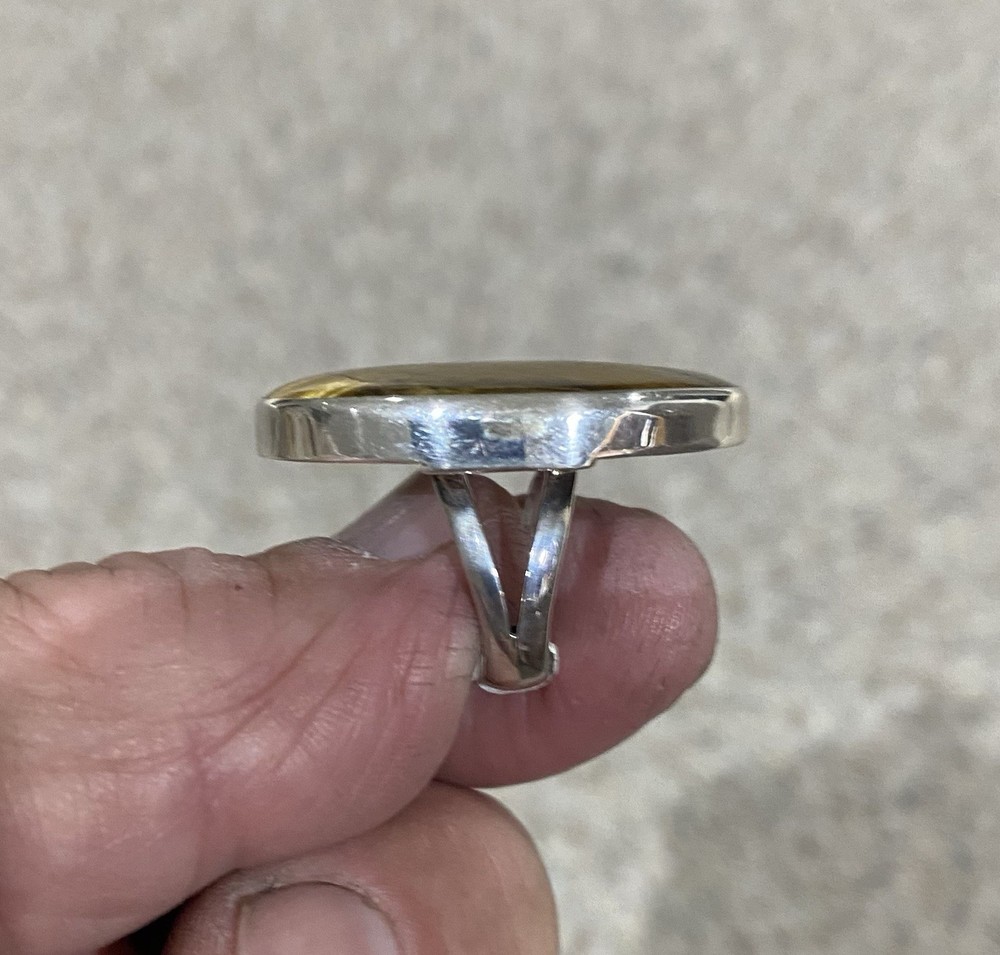 Large Tigereye Sterling Ring