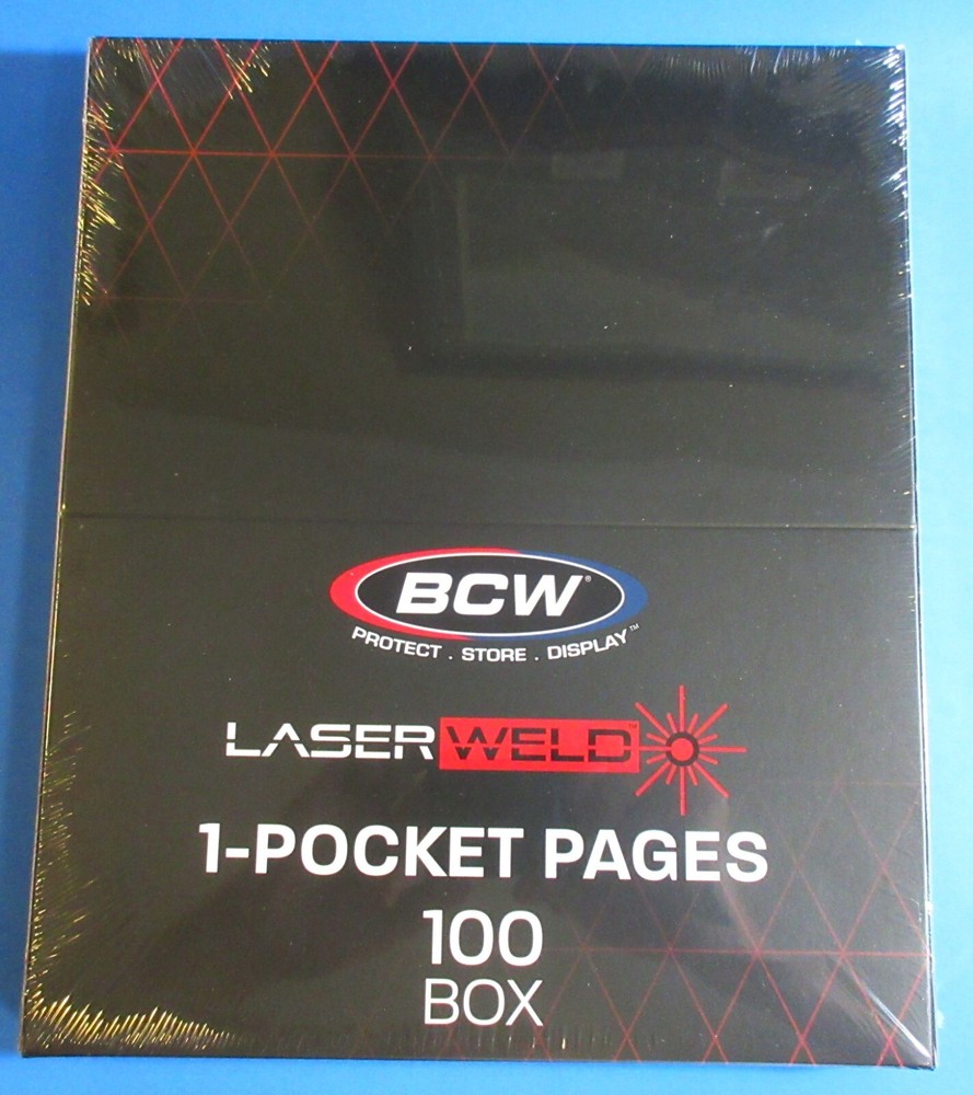 100 LASERWELD 1-POCKET 8½" x 11" DOCUMENT PAGES,FITS 3-RING BINDER-CRYSTAL CLEAR