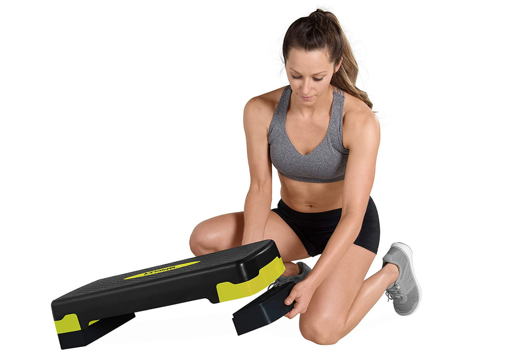 Tone Fitness Aerobic Step Platform Exercise Stepper Adjustable Workout Risers