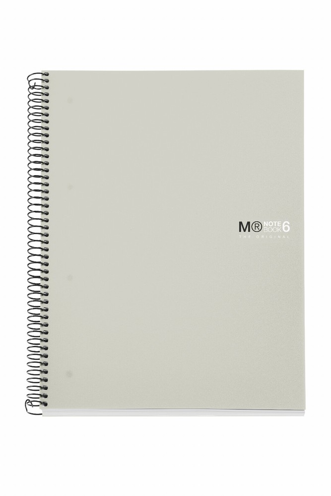 Miquelrius 6-subject Lined Poly Notebook A5 6.5 X 8 - Grey