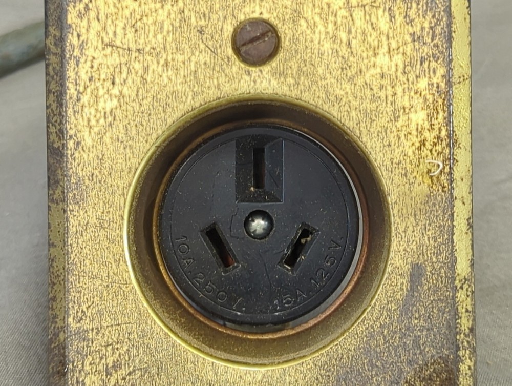 Vintage Original Simplex Clock A/C Outlet and Plug 120v