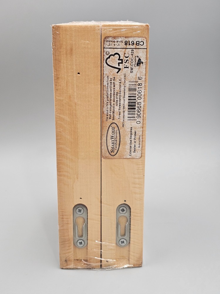 Smart Wood Scroll Bracket Unfinished 6" x 8.5" - CB 618