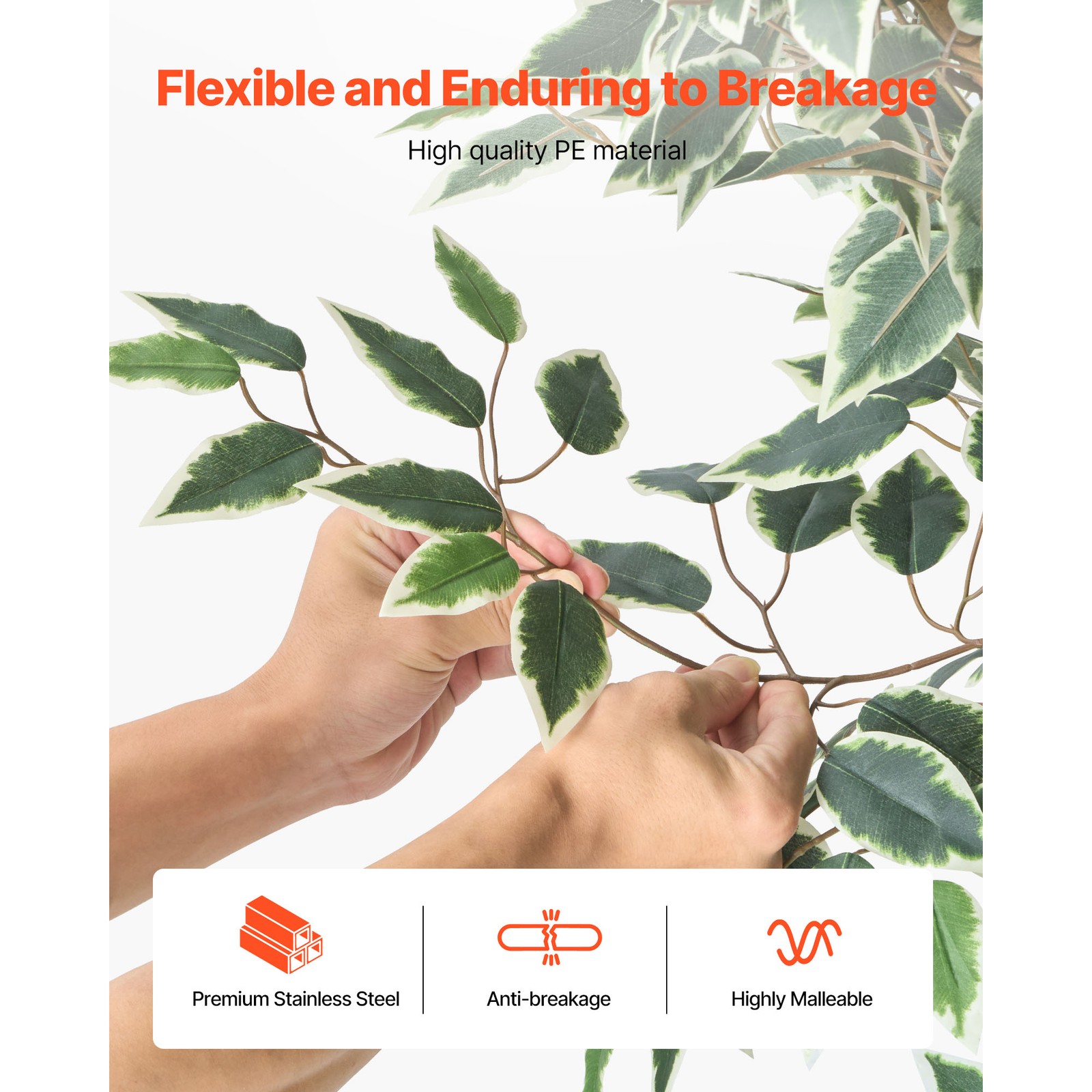 Uimoso 5FT Artificial Ficus Tree Faux Plant for Indoor Decor