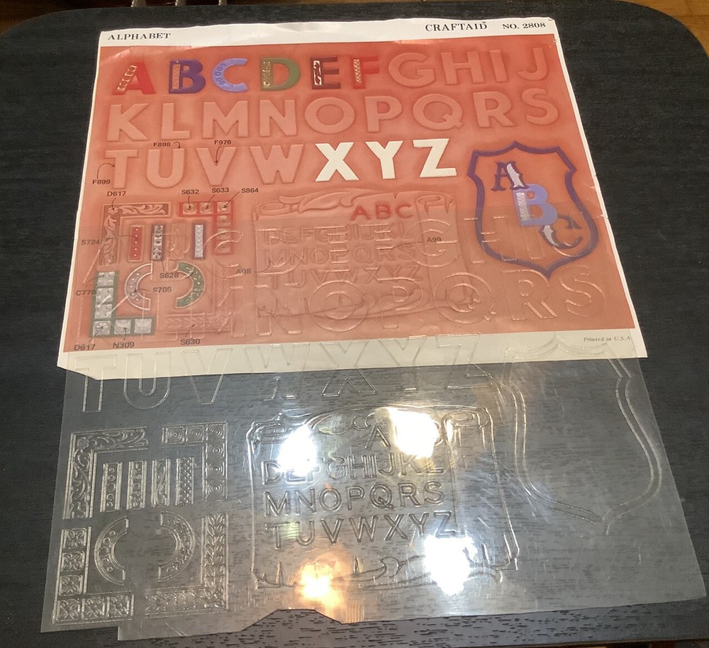Leatherwork Carving Pattern Alphabet Letters Craftaid No. 2808