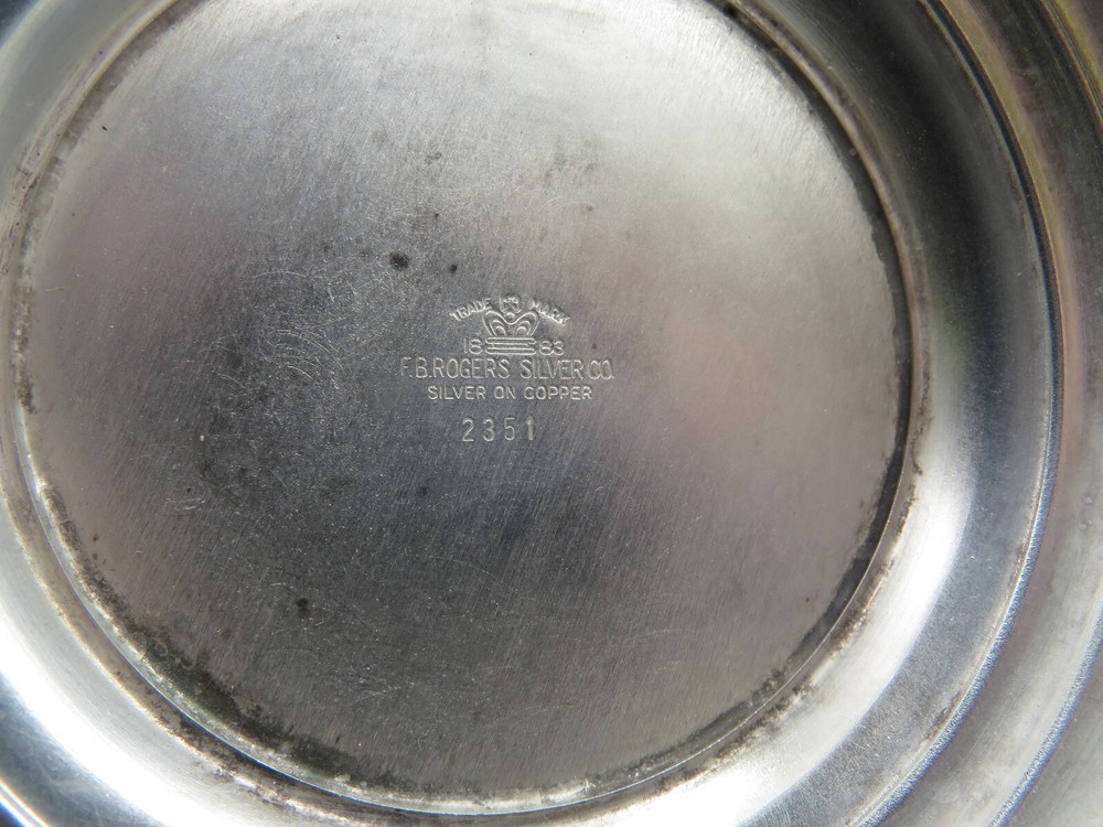 F B Rogers Silver Plate Hollow Ware Pattern #2351 Teapot 9 1/2" tall