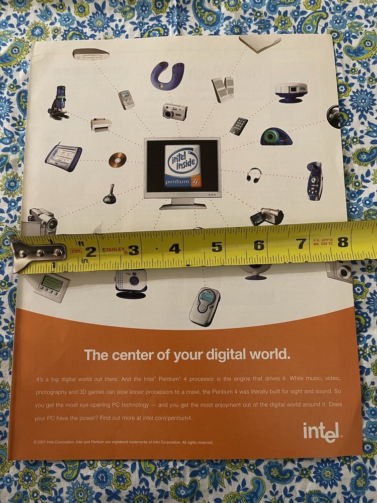 Vintage 2001 Intel Pentium 4 Processor Print Ad
