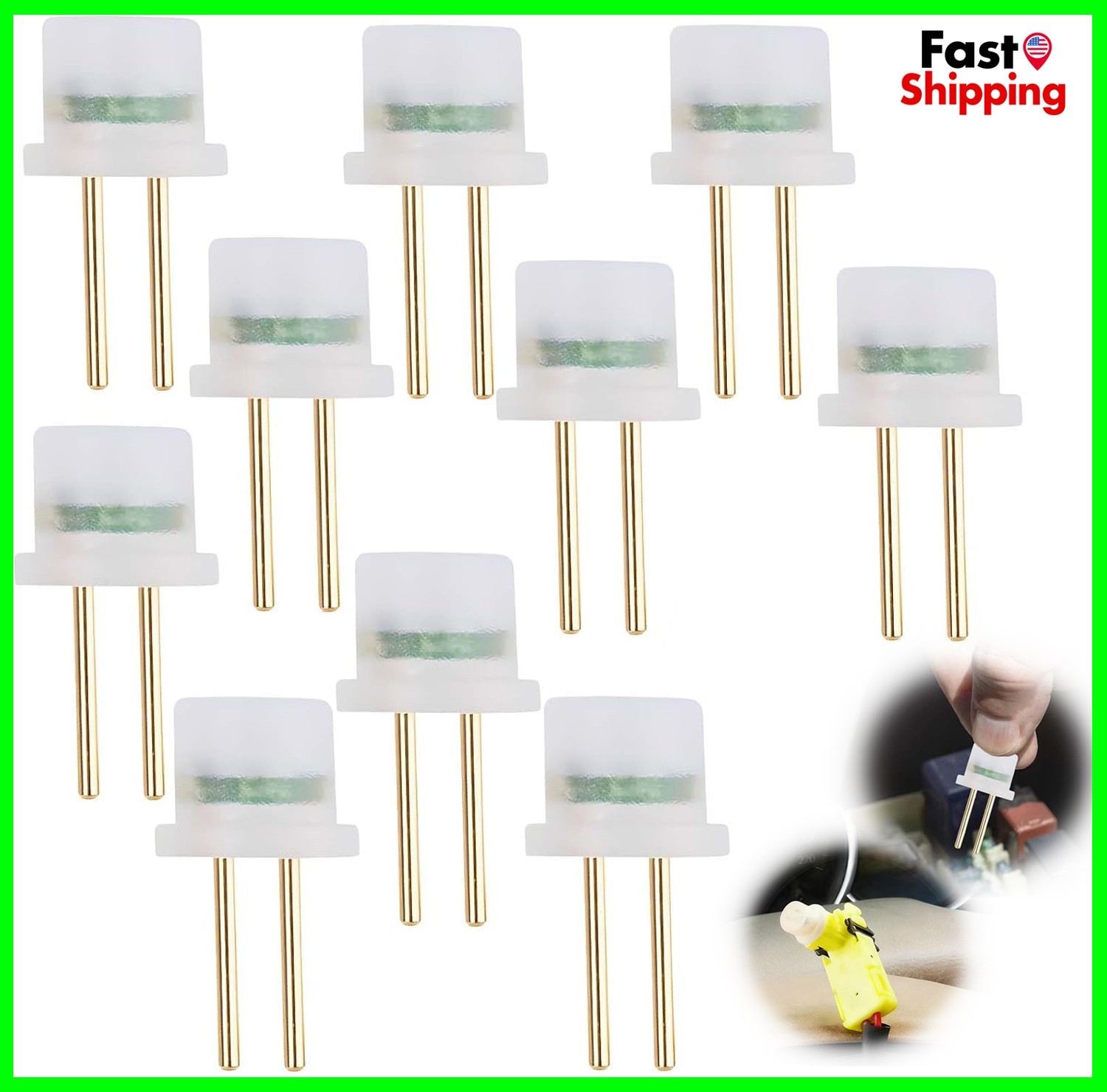 Car SRS Airbag Simulator Tester 2 Ohm Resistor Fault Light Reset Tool Universal