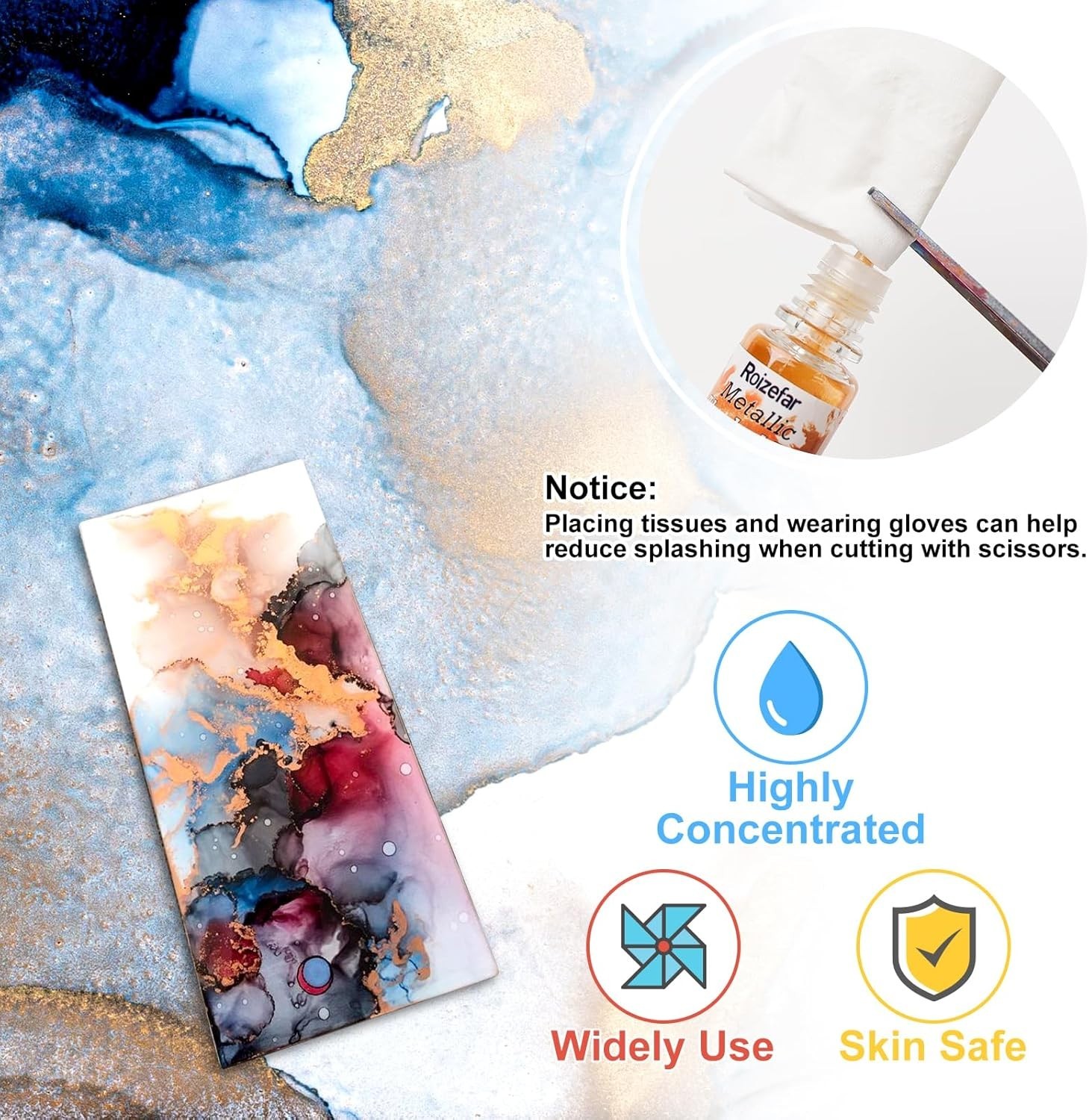 Versatile Alcohol Ink Set - 40 Vivid Colors for Exceptional Painting and Dyeing