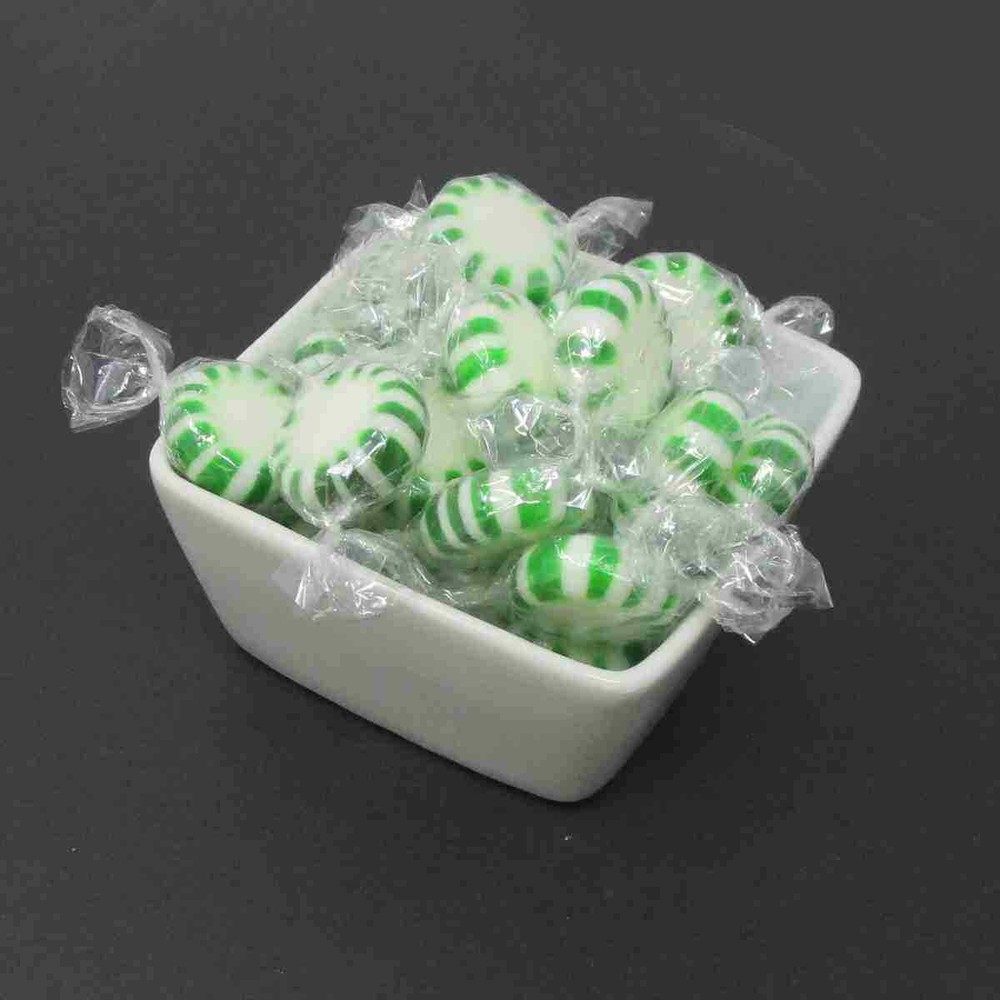 Spearmint Starlight Mints Hard candy bulk wrapped candy 2 Lbs. Menta