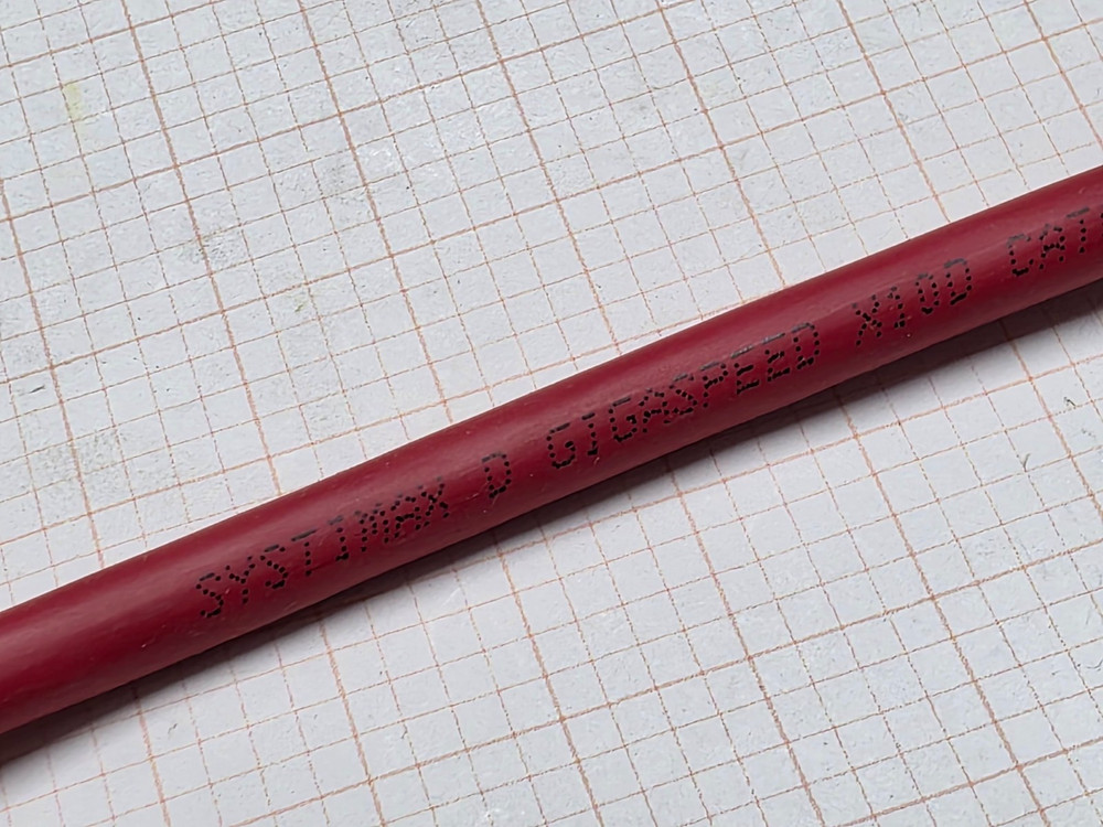 Commscope 1091B GigaSPEED X10D Cat6A U/UTP Riser Network Cable Red /100ft