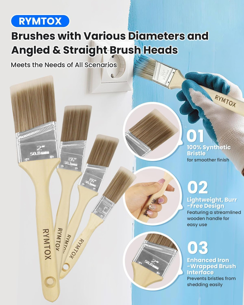 33PCS Paint Roller Kit with Extension Pole | 2–4 FT Pole | 9" & 4" Paint Rollers