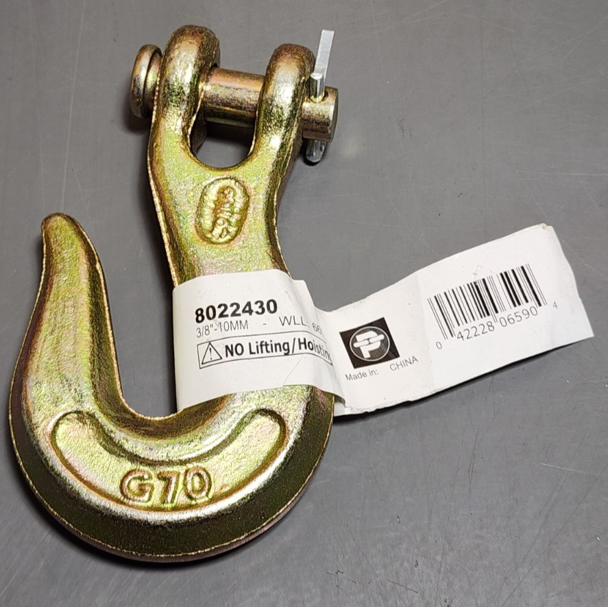 Peerless 3/8" Clevis Slip Chain Grab Hook Tow Chain G70 8022430 (Qty 10)