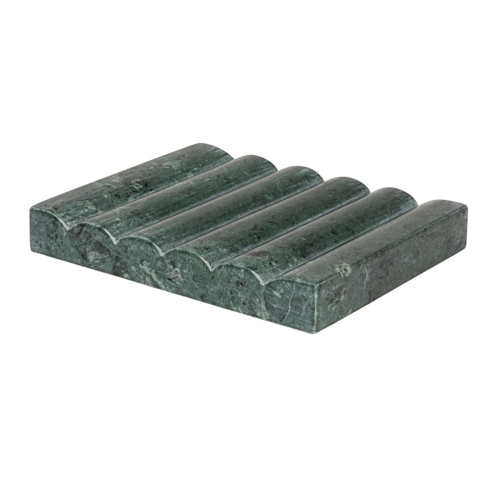 Hand-Carved Marble Soap Dish, Green