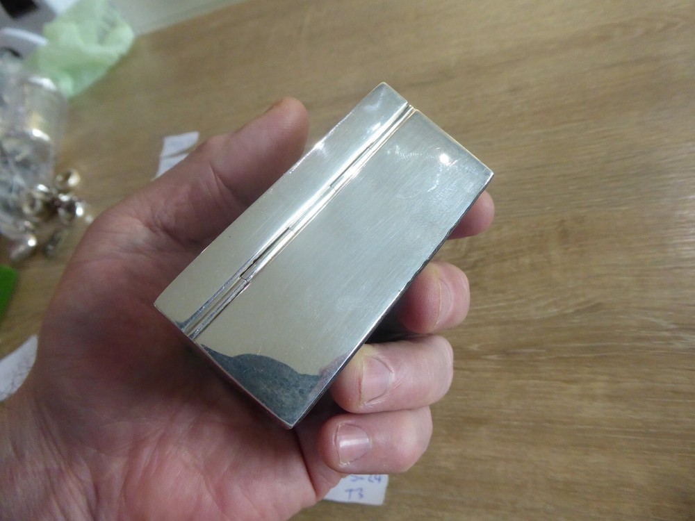 SUPERB ANTIQUE PATIENCE SOLID STERLING SILVER BOXED PLAYING CARDS CASE & CARDS